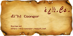 Öhl Csongor névjegykártya