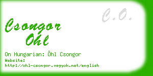 csongor ohl business card